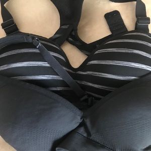 Two sports bras by Jockey. Black